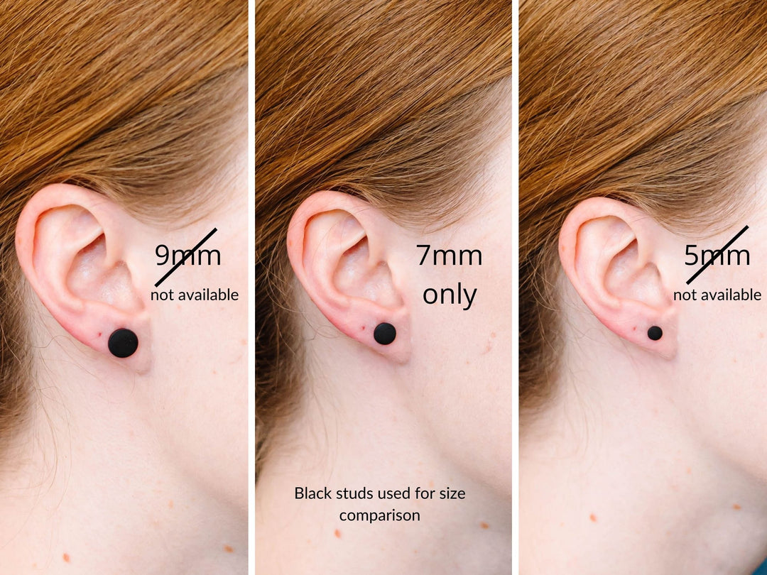 Red, Peach, White Swirled Stud Earrings