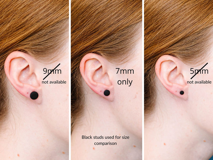 Red, Peach, White Swirled Stud Earrings