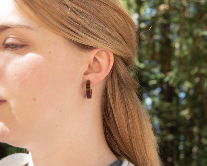 Green and Charcoal Chunky Hoops