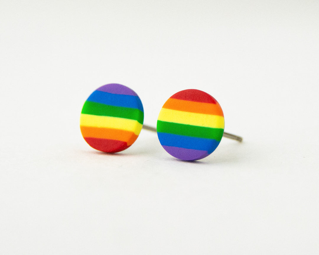 rainbow stripe studs 45 degree angle