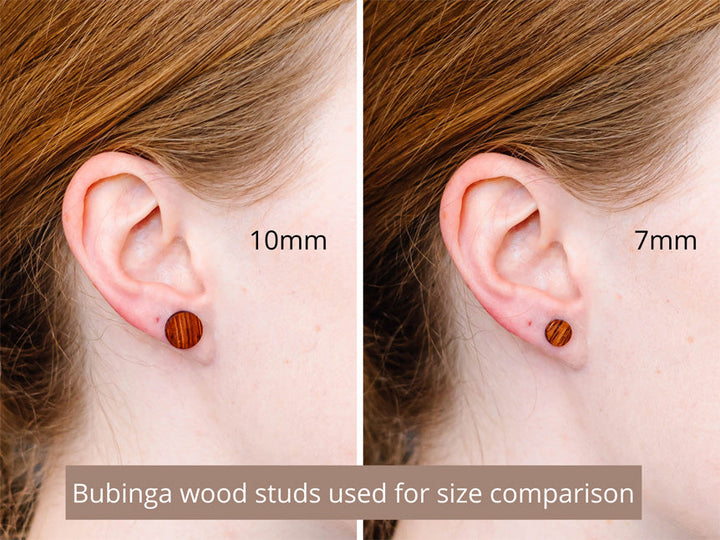 Wenge Wood Stud Earrings