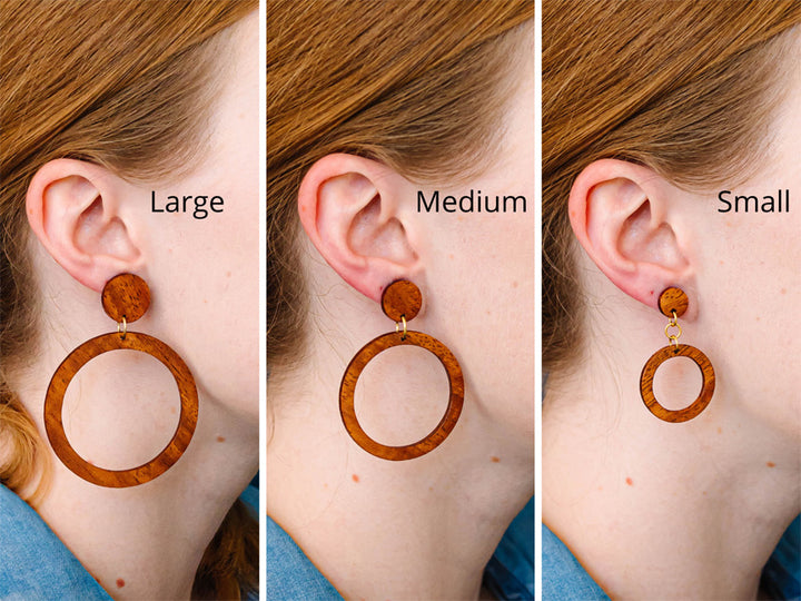 Mahogany Hoops-3 Sizes