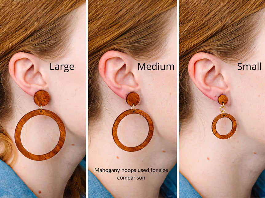Olive Wood Hoops-3 sizes