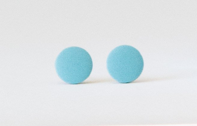 light blue studs front