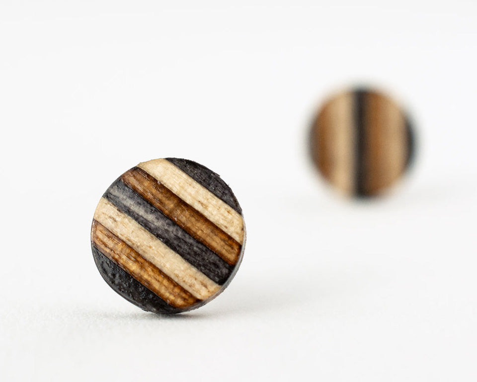 neutral colors striped wood studs bokeh view