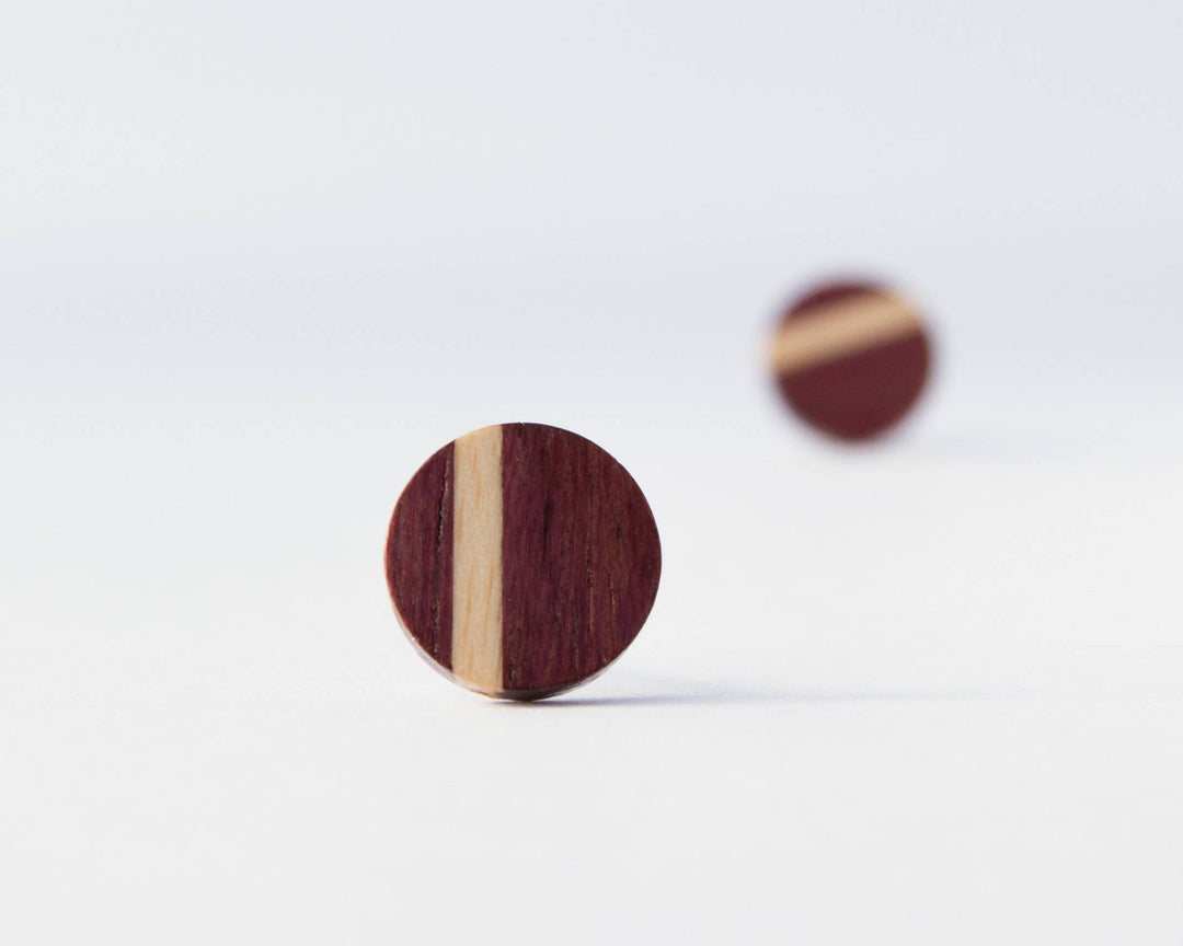 purple heartwood studs bokeh view