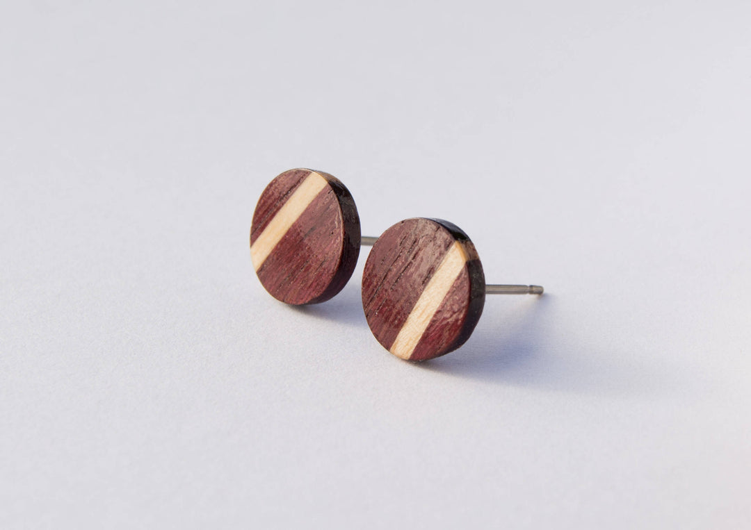purple heartwood stripe studs 45 degree angle