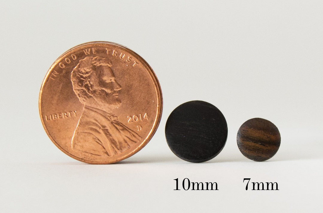 Wenge Wood Stud Earrings