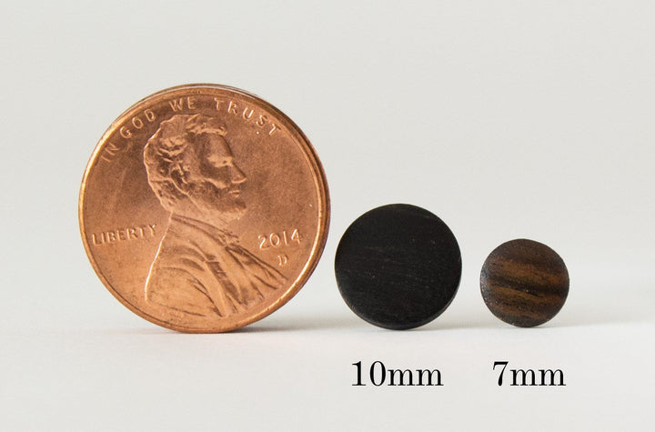 Wenge Wood Stud Earrings