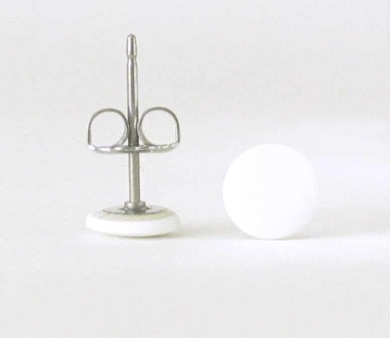 white studs back view with butterfly back