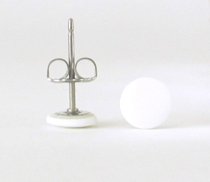 white studs back view with butterfly back