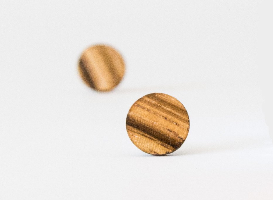Zebrawood Stud Earrings