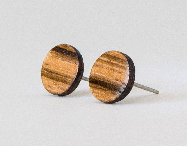 Zebrawood Stud Earrings