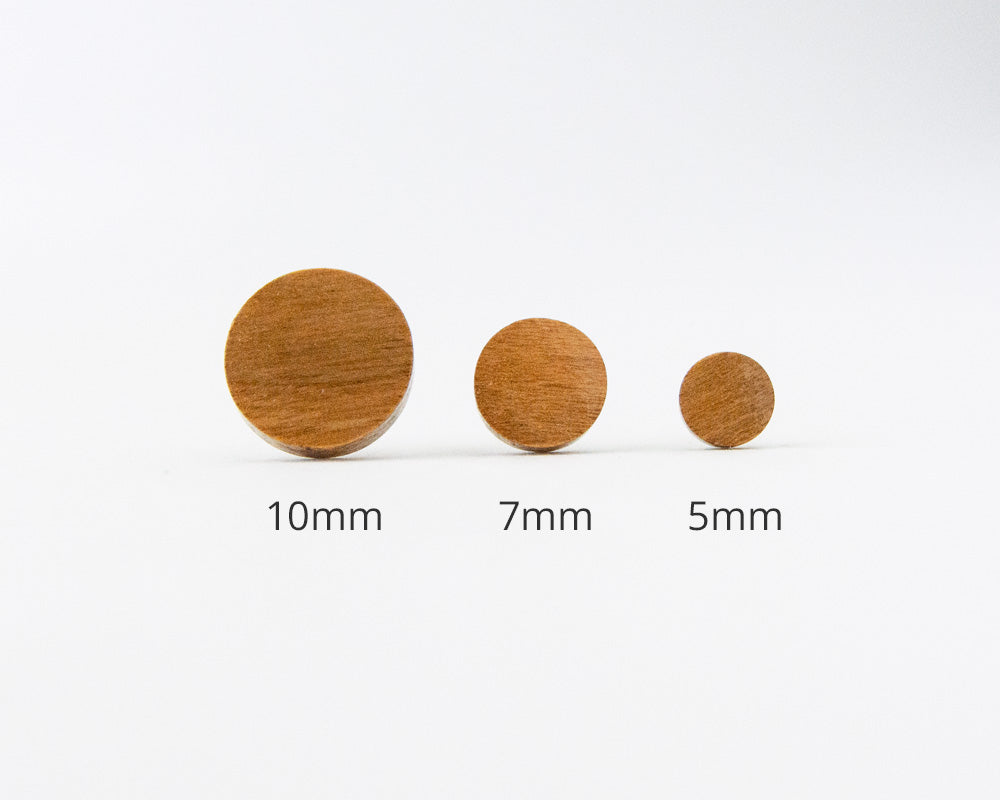 Cherry Wood Stud Earrings