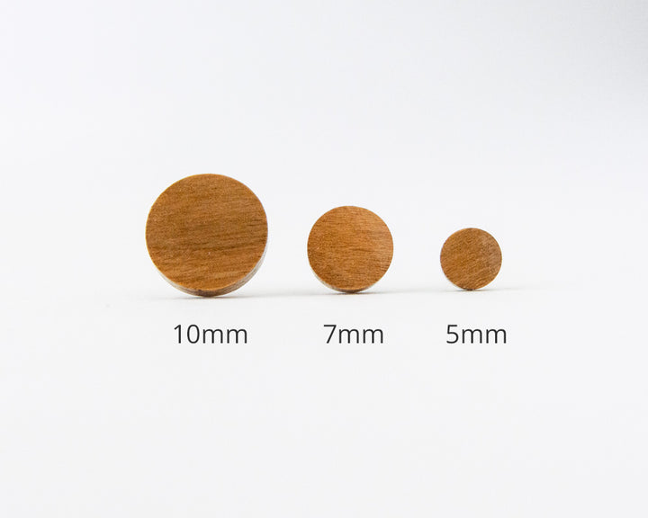 Cherry Wood Stud Earrings