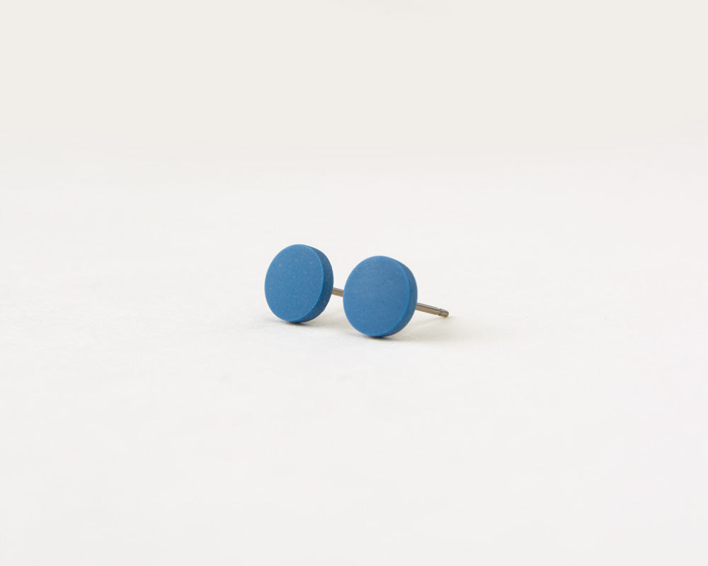 "Fuck Ice" Matte Blue Stud Earrings