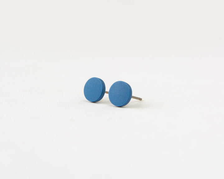 "Fuck Ice" Matte Blue Stud Earrings