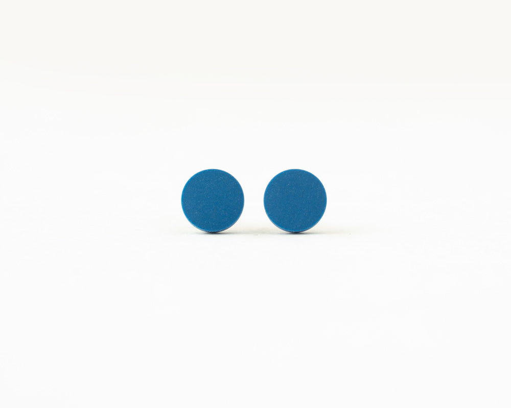 "Fuck Ice" Matte Blue Stud Earrings