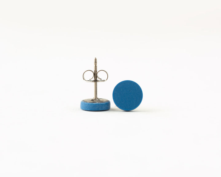 "Fuck Ice" Matte Blue Stud Earrings