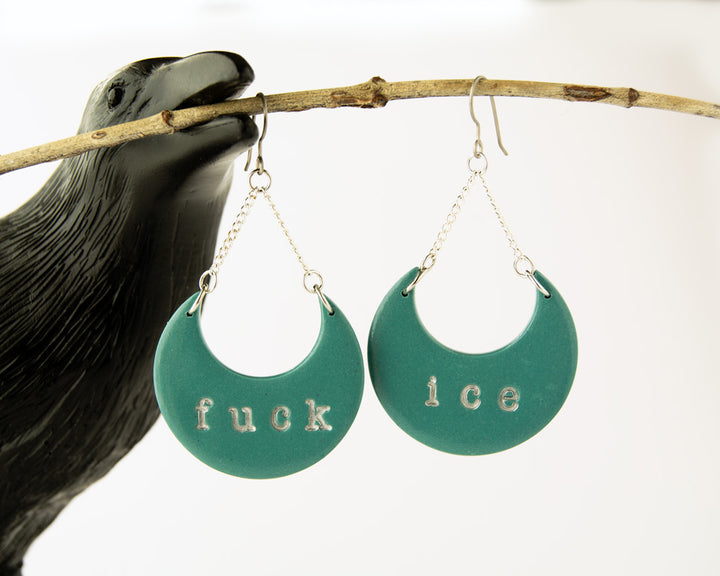 Fuck Ice Dangle Earrings
