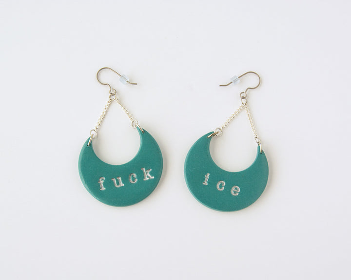 Fuck Ice Dangle Earrings