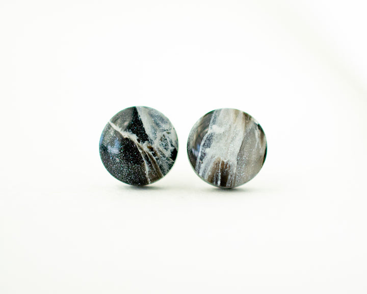 Faux Quartz Stud Earrings