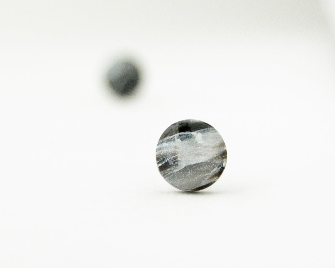 Faux Quartz Stud Earrings