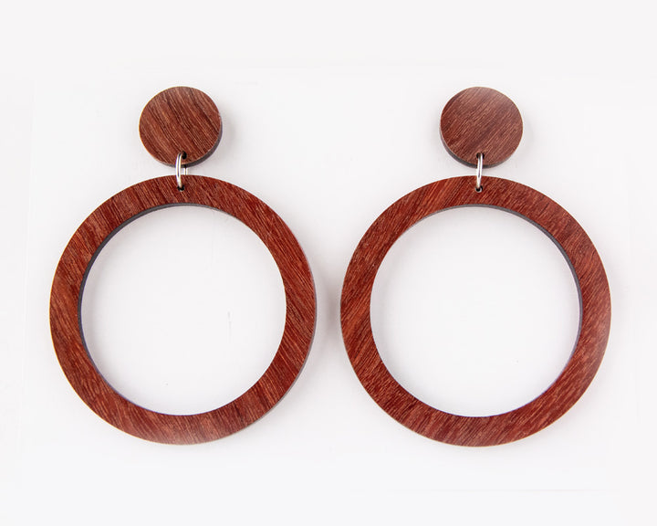 Purple heartwood Hoop Earrings