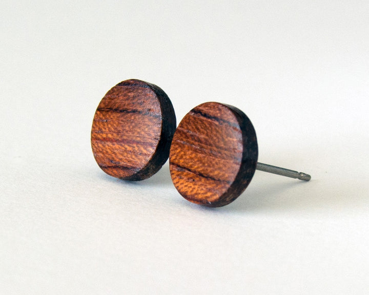 Bubinga Wood Stud Earrings