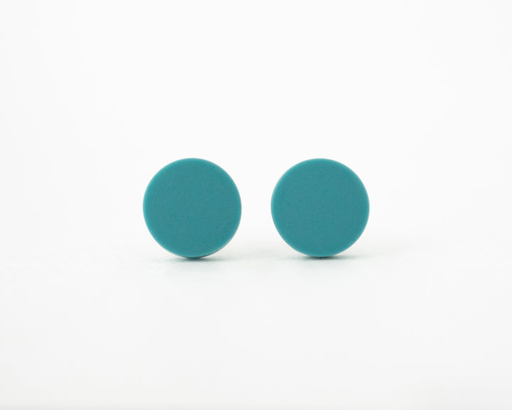 Deep Water--Green-Blue Stud Earrings