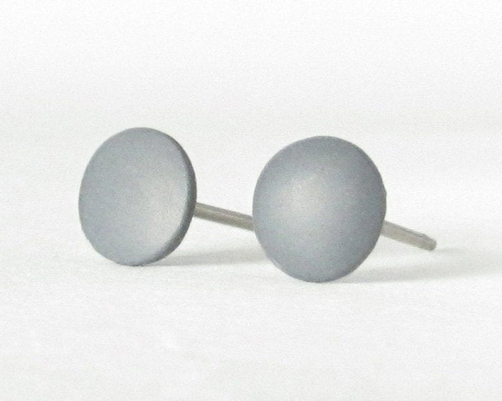 gray stud earrings 45 degree angle